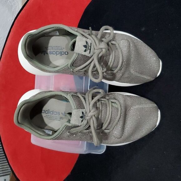 Adidas Tubular Shadow Green Glitter Size 7 - Picture 9 of 12